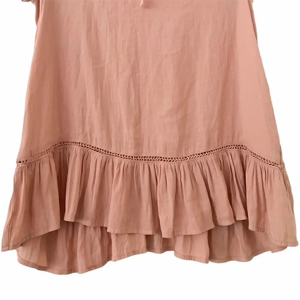 Ro & De Split Neck Ruffle Blouse - Picture 6 of 6